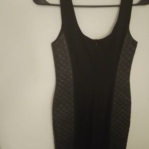 bailey44 size 6 s, leather accent body dress( mini skirt)
